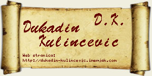 Dukadin Kulinčević vizit kartica